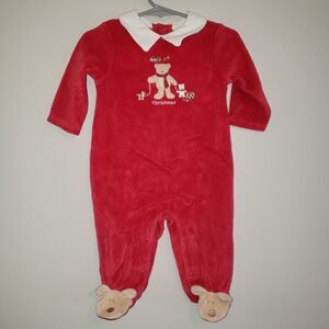 BABY'S 1ST CHRISTMAS FOOTIE SUIT SIZE 3-6 Months